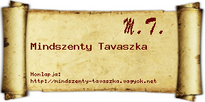 Mindszenty Tavaszka névjegykártya